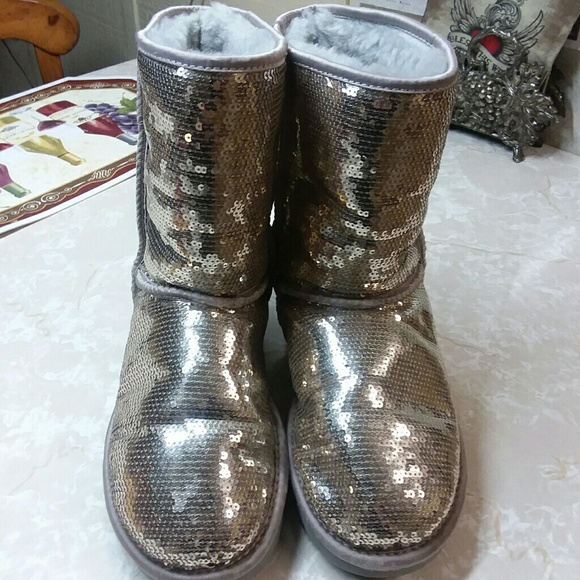 silver uggs